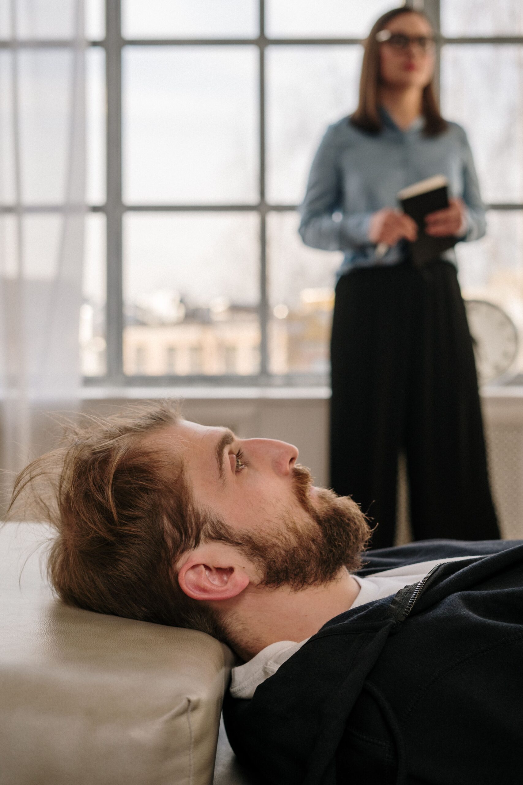 A session with a therapist and client focusing on mental health and wellbeing.